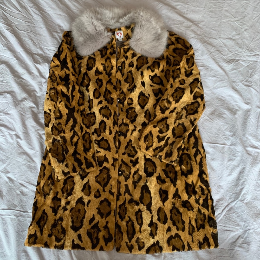 Shrimps Faux Fur Leopard Coat